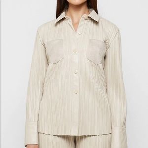 Brand New with original packing and tags,  Maniere de Voir faux Pleated Top